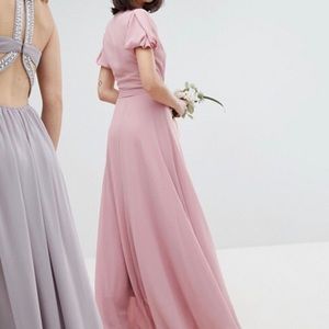 tfnc wrap maxi bridesmaid dress